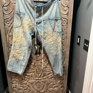 Magnolia pearl jeans Embroidered Light Blue Jeans